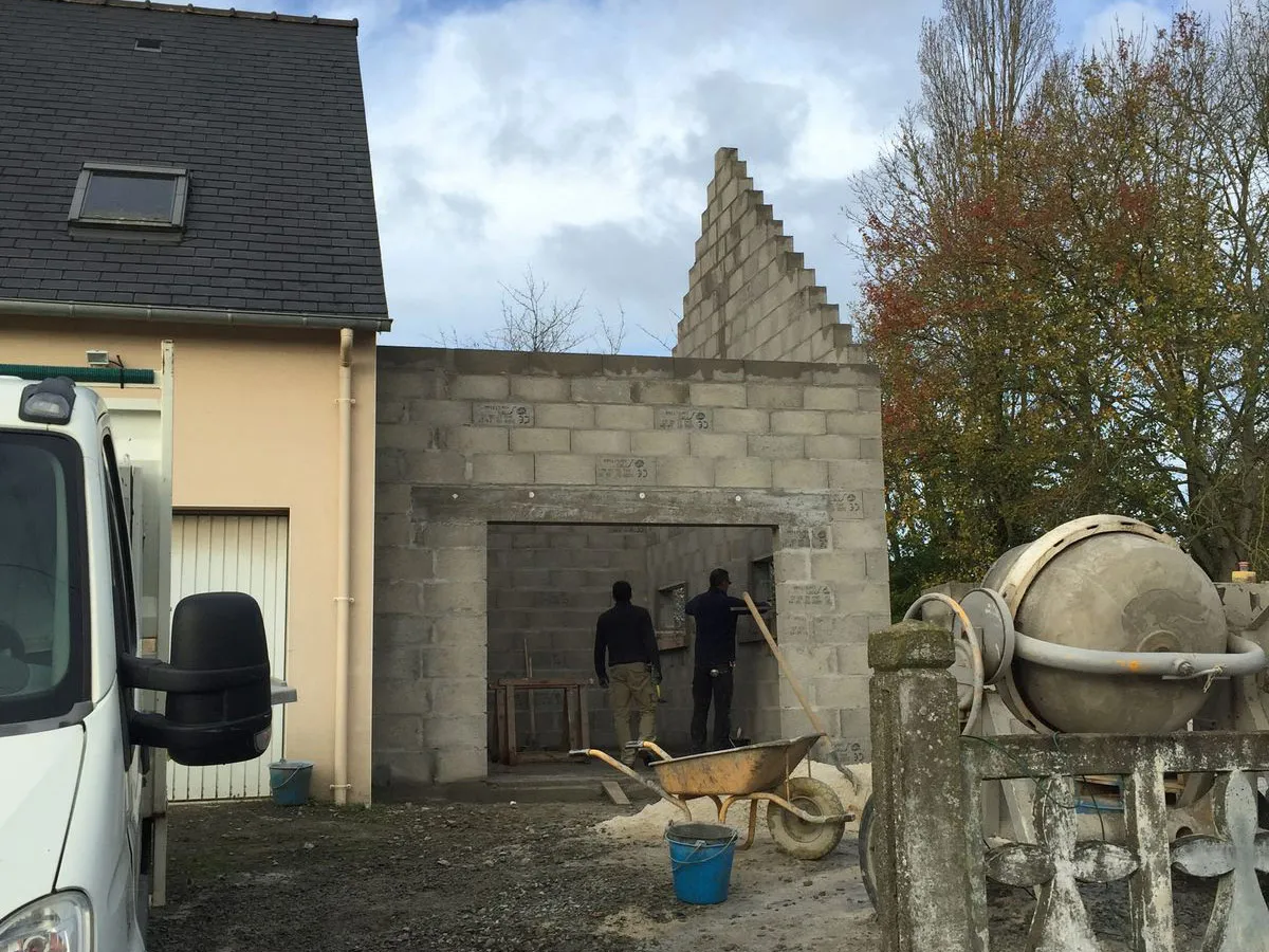 Construction de garagesMordelles-Maçonnerie